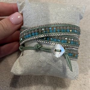 Blue Gray Layer Bracelet NWOT